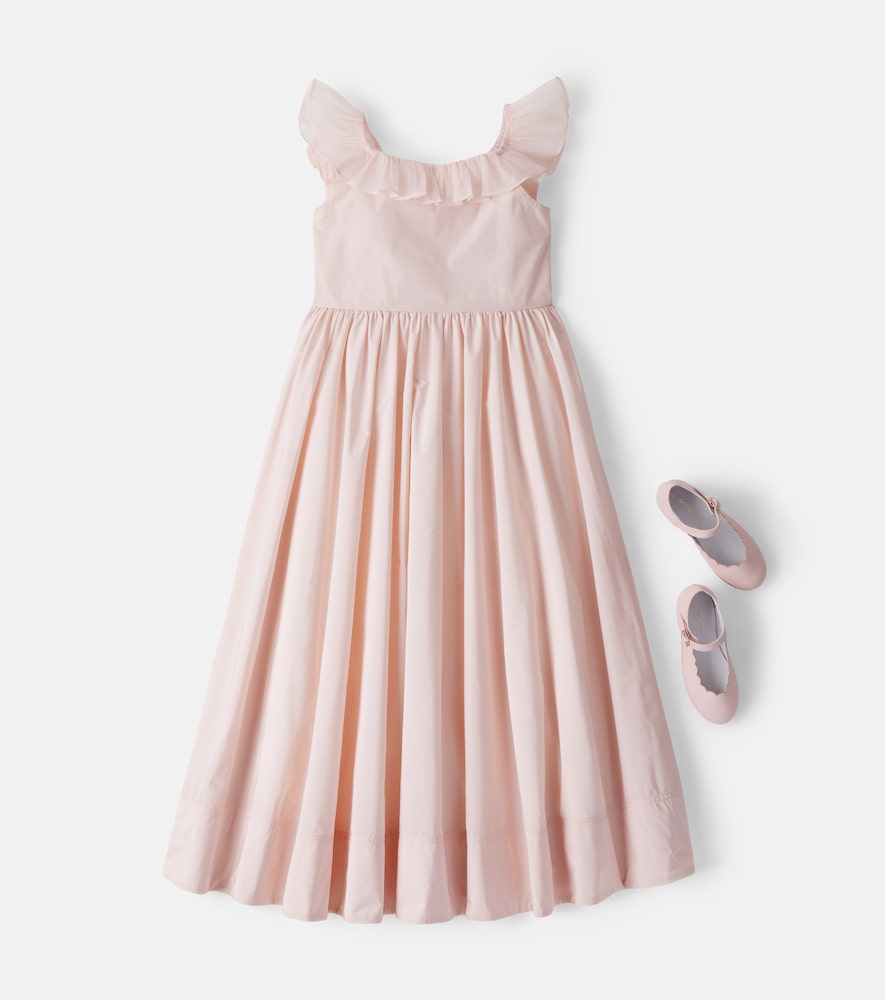 Ruffled taffeta dress