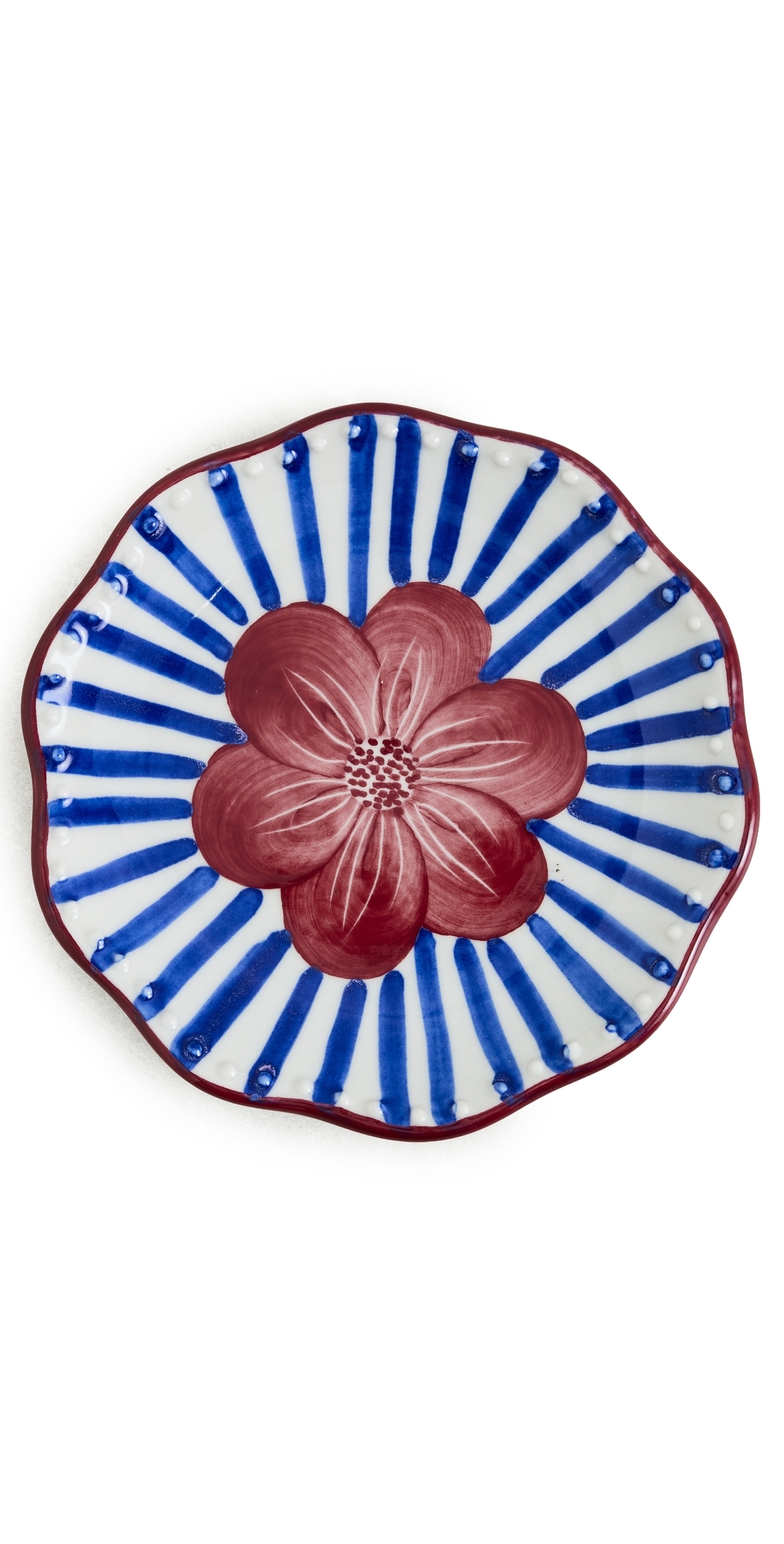 Etched Flower Dessert Plate Etched Flower Multi One Size