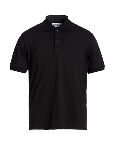 Man Polo shirt Black Size L Cotton, Elastane