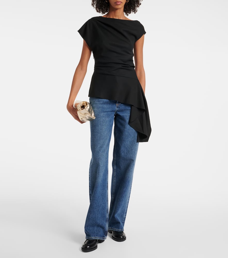 Saskia draped off-shoulder top