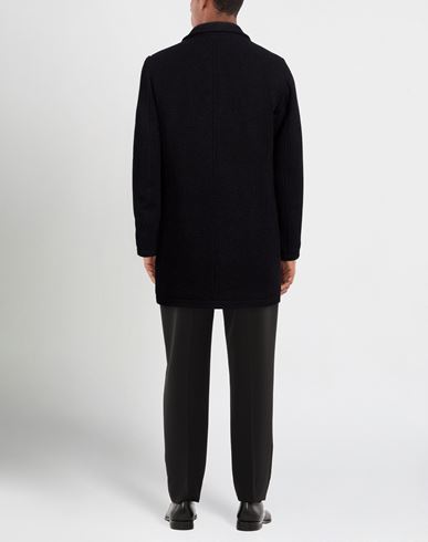 Man Coat Midnight blue Size M Wool, Polyamide, Acrylic, Polyester, Mohair wool