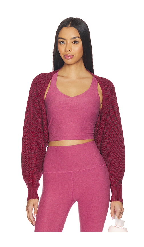 Beyond Yoga Relaxed Shrug Sweater in Burgundy. - XXS/XS also in S/M