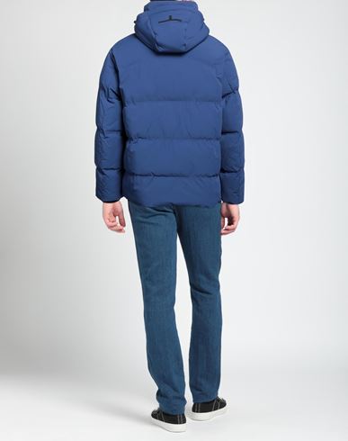 Man Puffer Blue Size L Nylon, Elastane