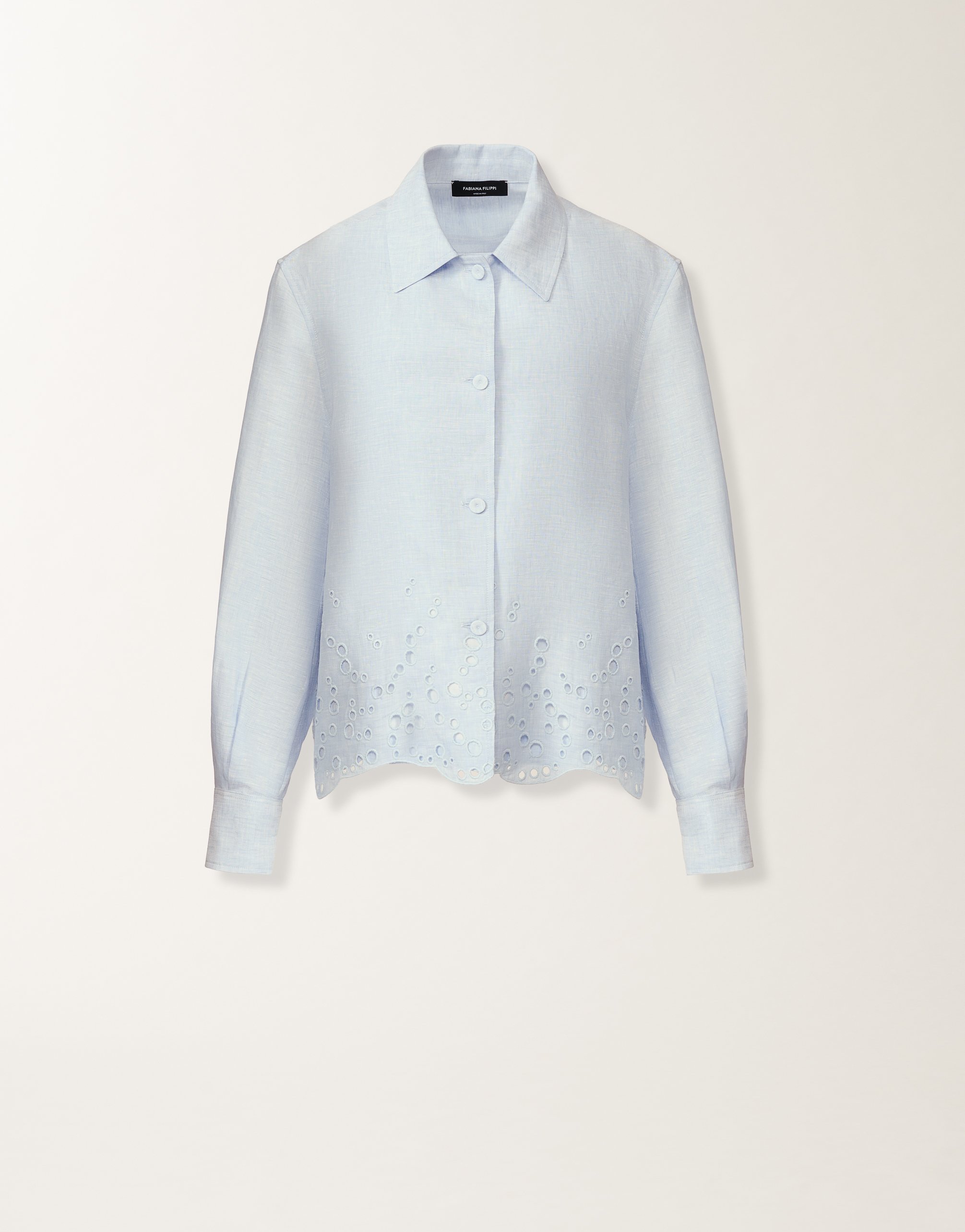 Sky blue linen canvas jacket