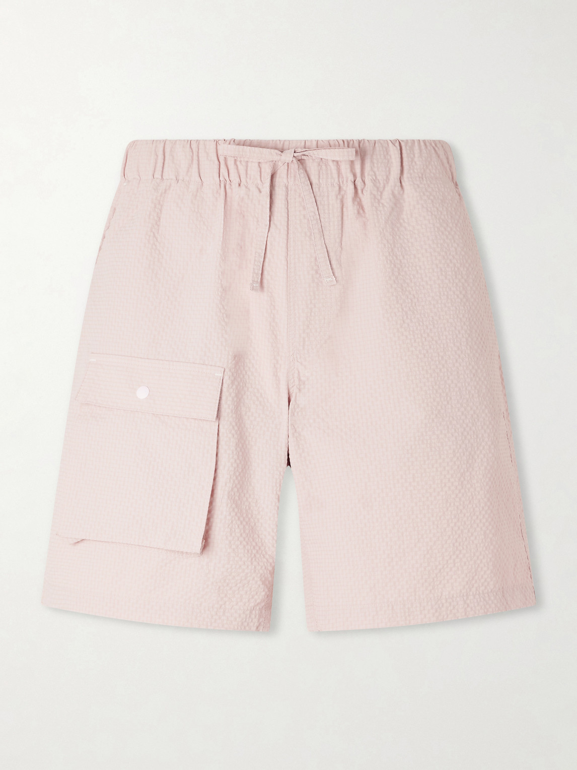 Straight-Leg Seersucker Shorts