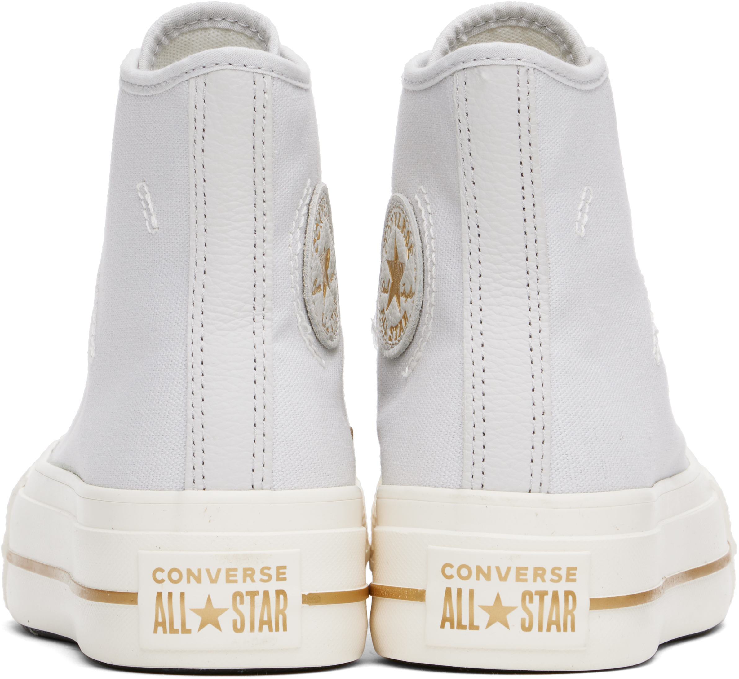Gray Chuck Taylor All Star Lift Platform Tailored Lines High Top Sneakers