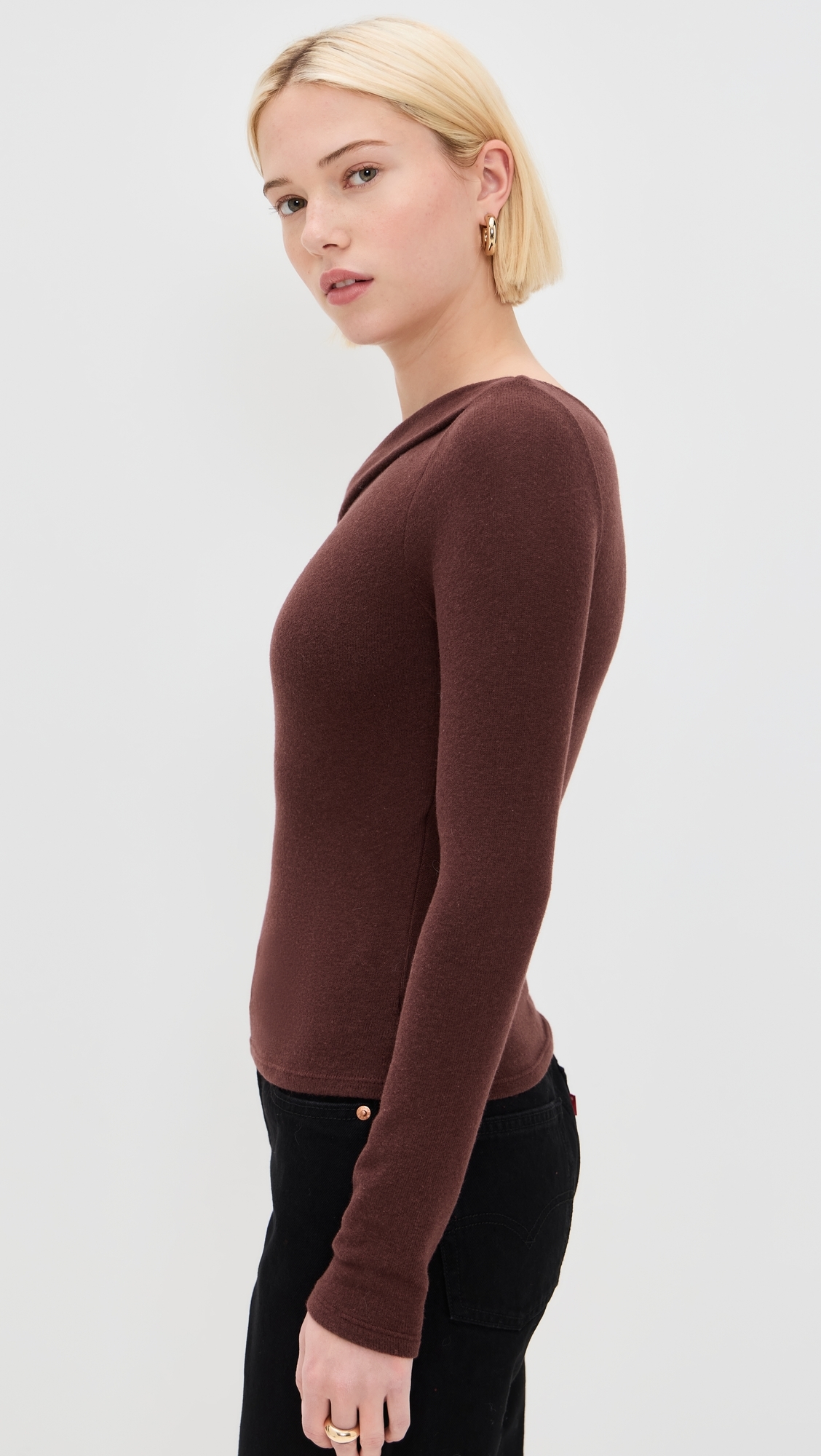 Elio Knit Top Mahogany