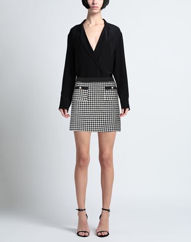 Woman Mini skirt Black Size 10 Polyester, Acrylic, Wool, Cotton, Elastane
