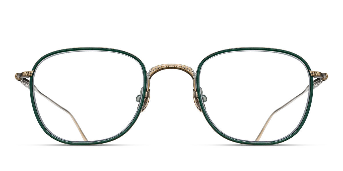 Matsuda M3090-I AG-BGN Men's Eyeglasses Green 50 - Blue Light Block Available