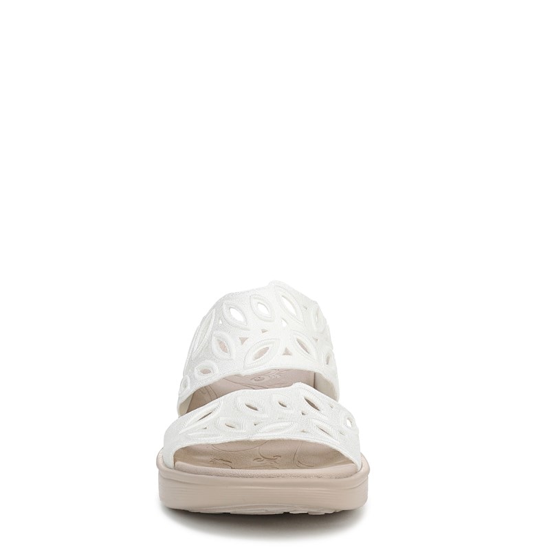 Women's Delight Wedge Sandals (Bright White Shimmer Fabric)