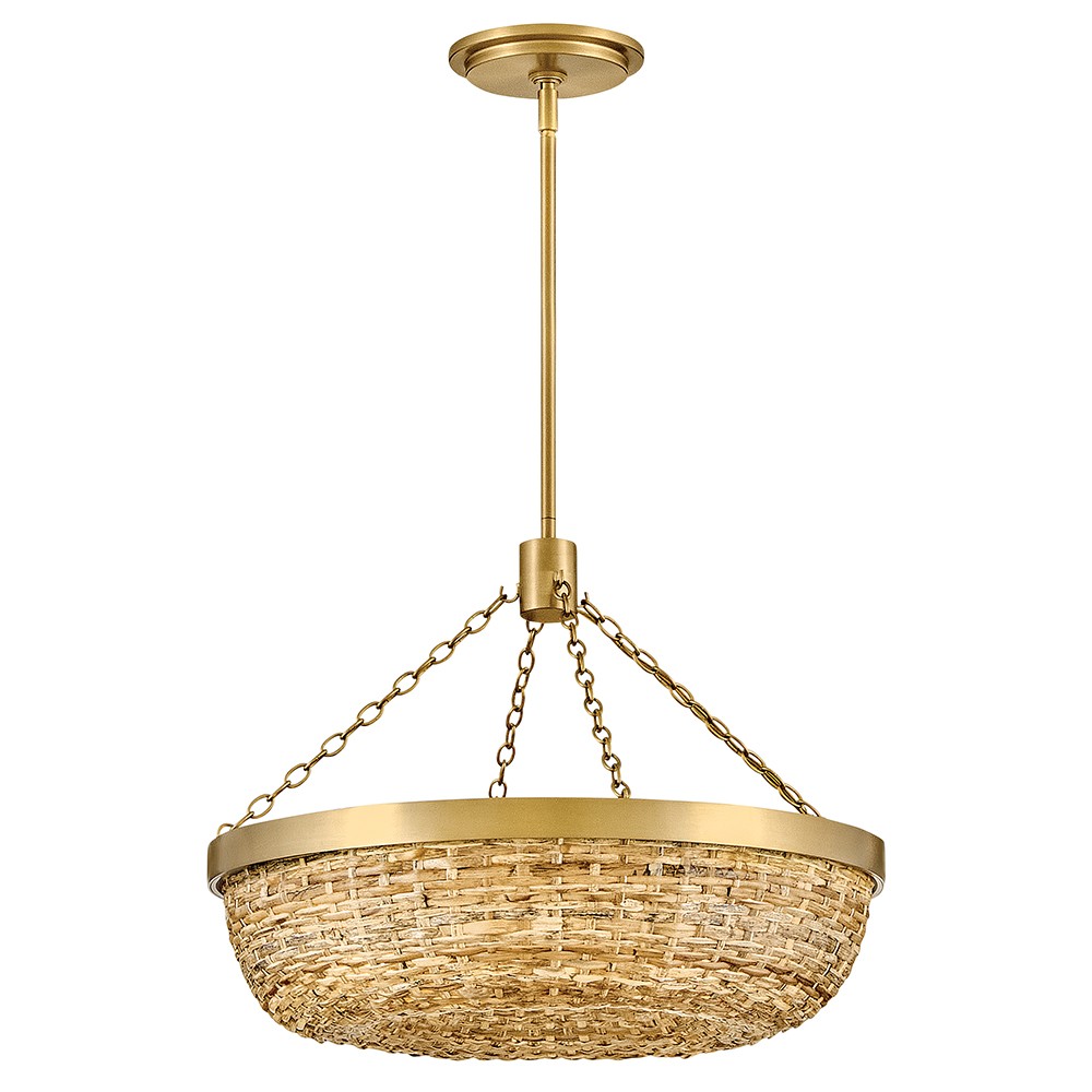 Lacquered Brass LED Convertible Semi-Flush Mount from the Sanibel Collection