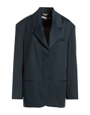Woman Blazer Navy Size 4 Recycled polyester, Viscose, Polyester, Elastane