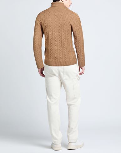 Man Turtleneck Camel Size L Acrylic, Polyester, Polyamide, Wool, Viscose