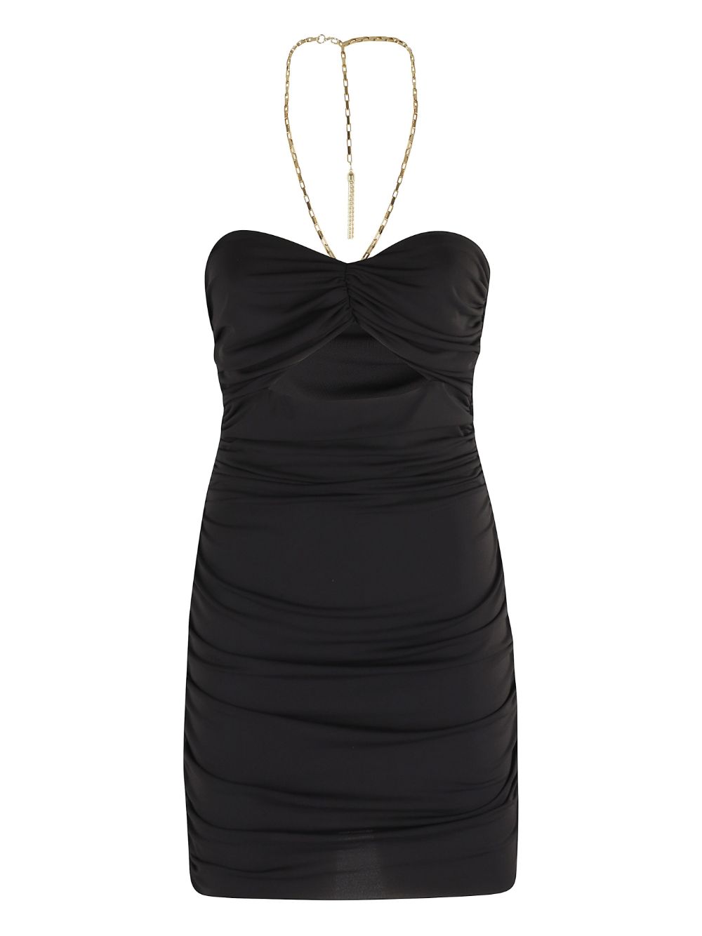 Chain-detail mini dress - Black