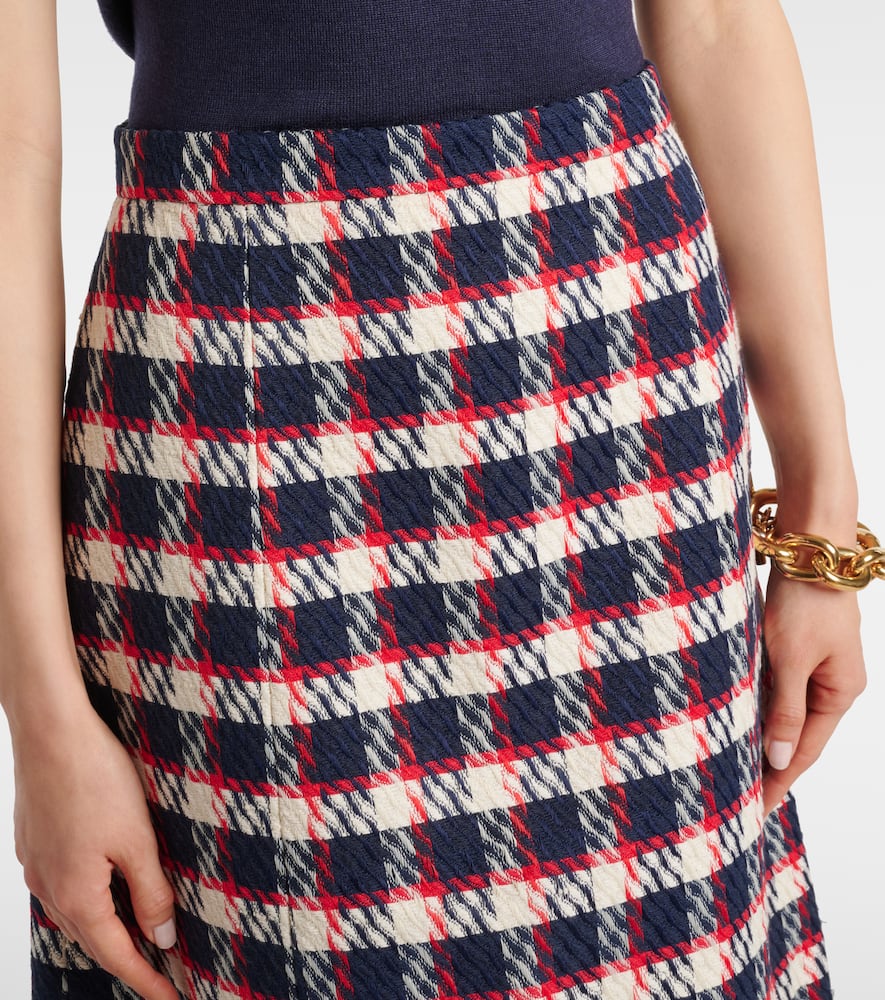 Tweed midi skirt