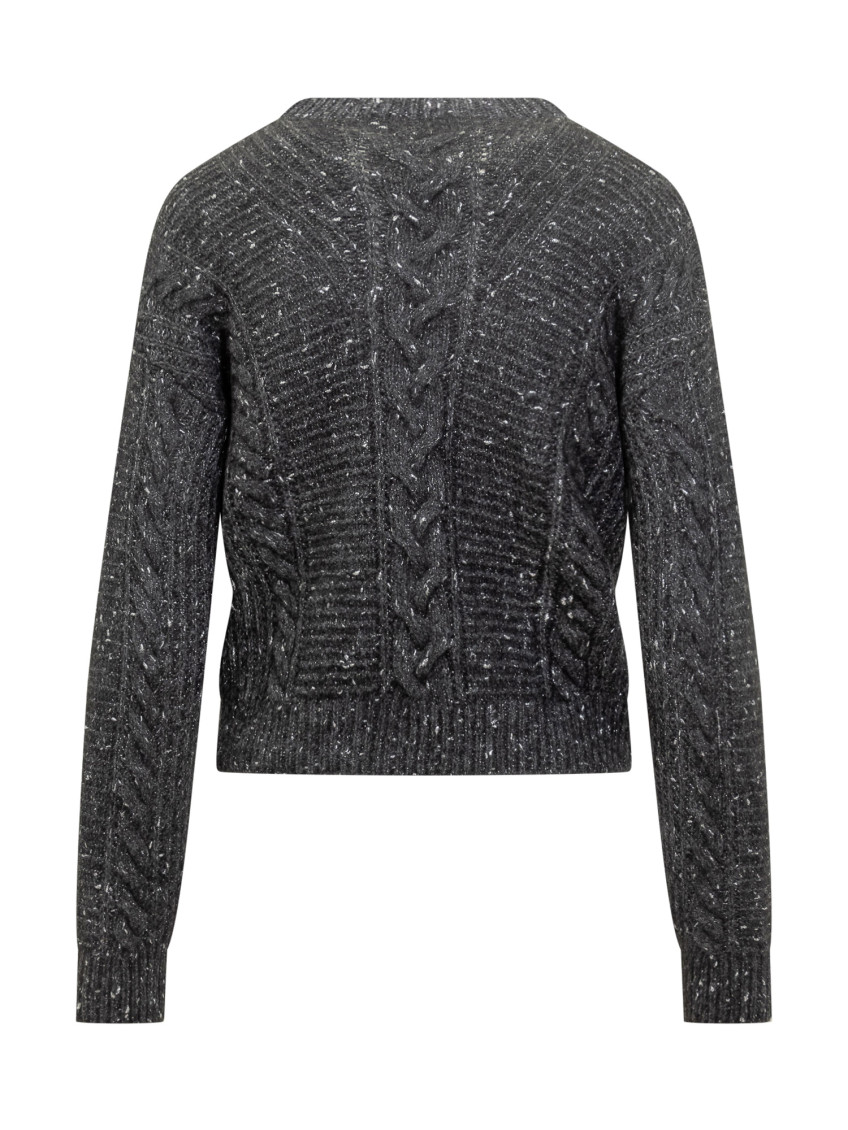 Grey Knitted Crew Neck Sweater