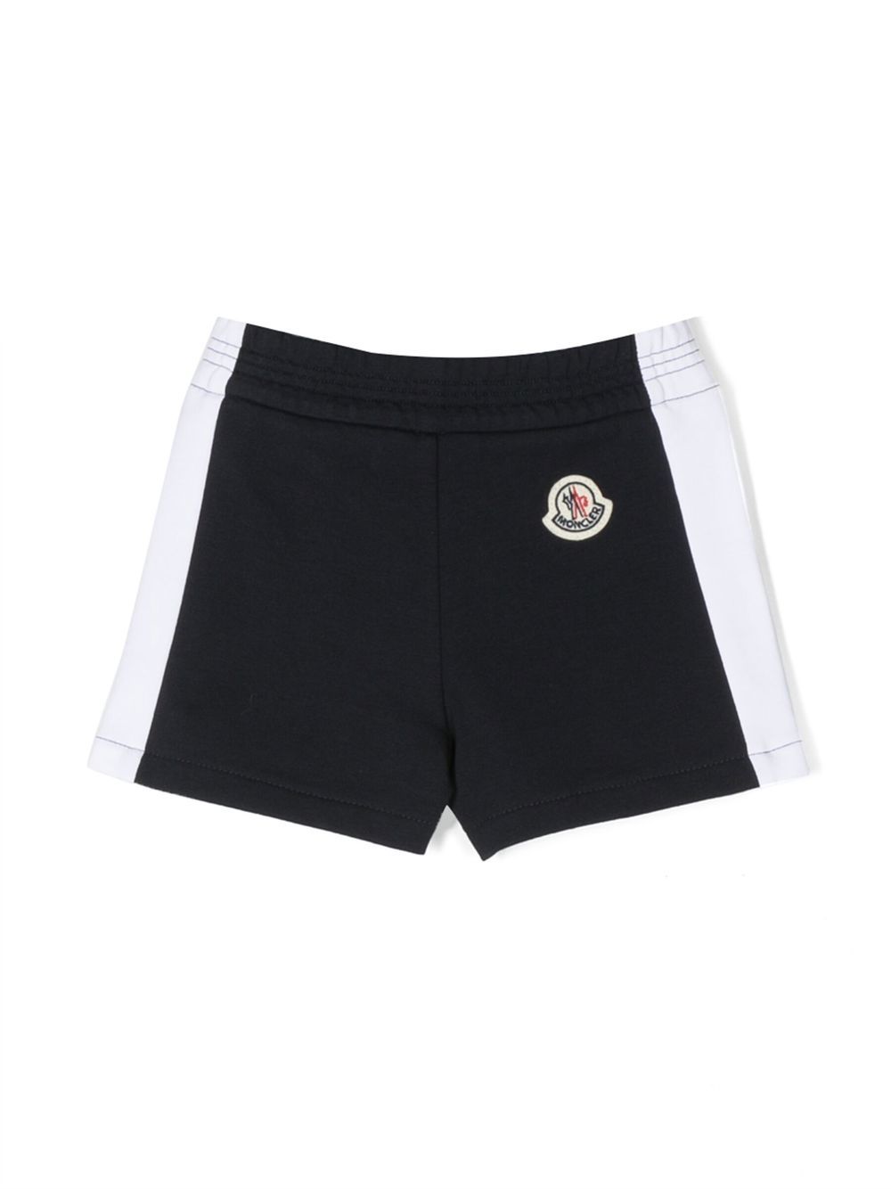 Logo-patch cotton track shorts - Blue