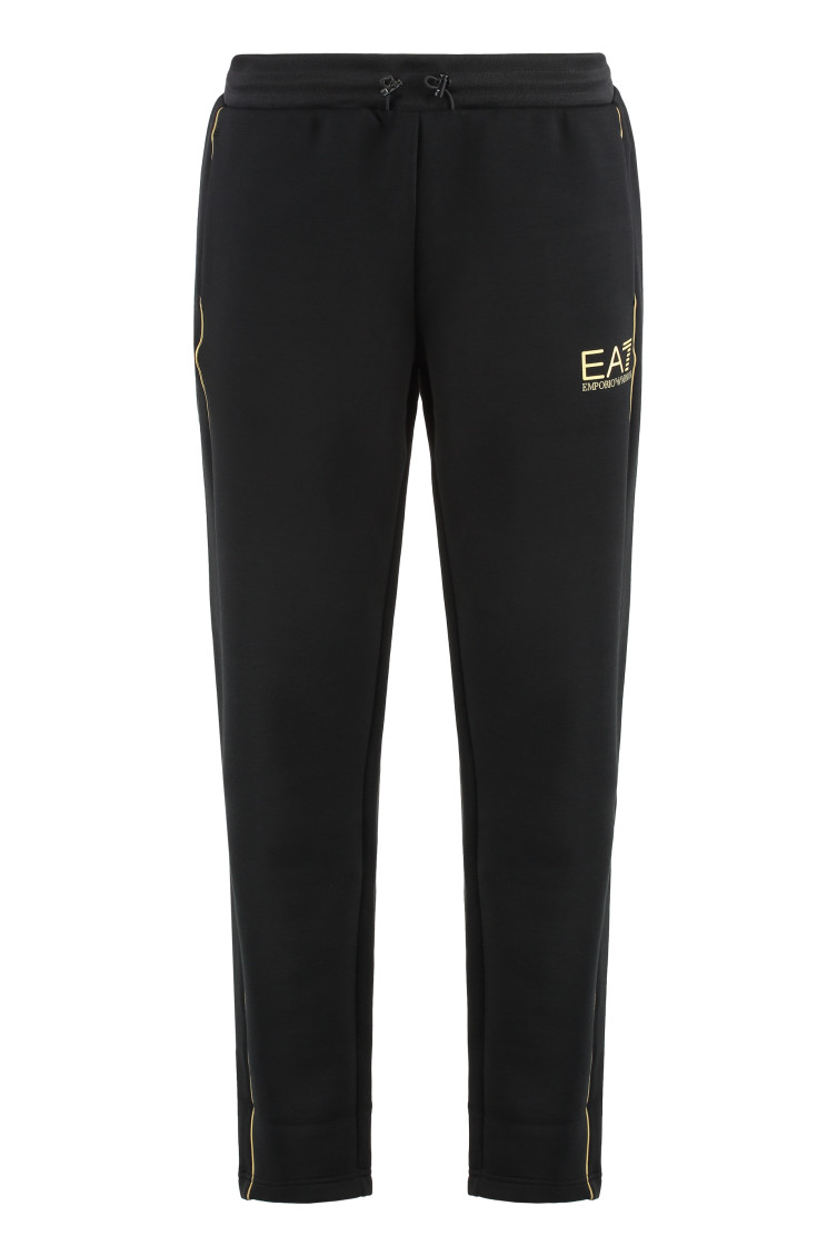 Black Polyester Logo Jogger