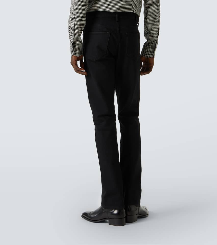 Mid-rise straight jeans