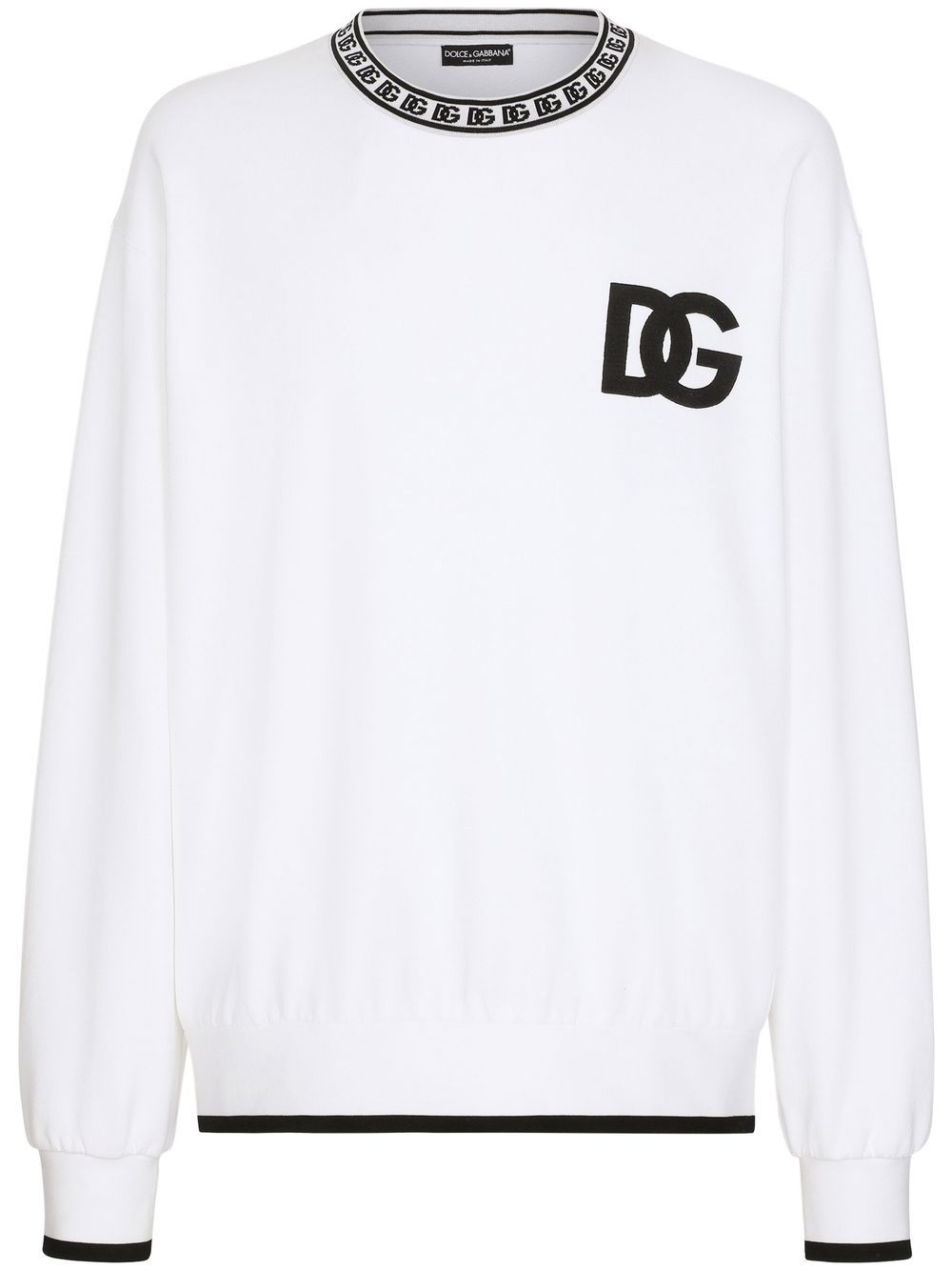 Logo-print cotton sweatshirt - White