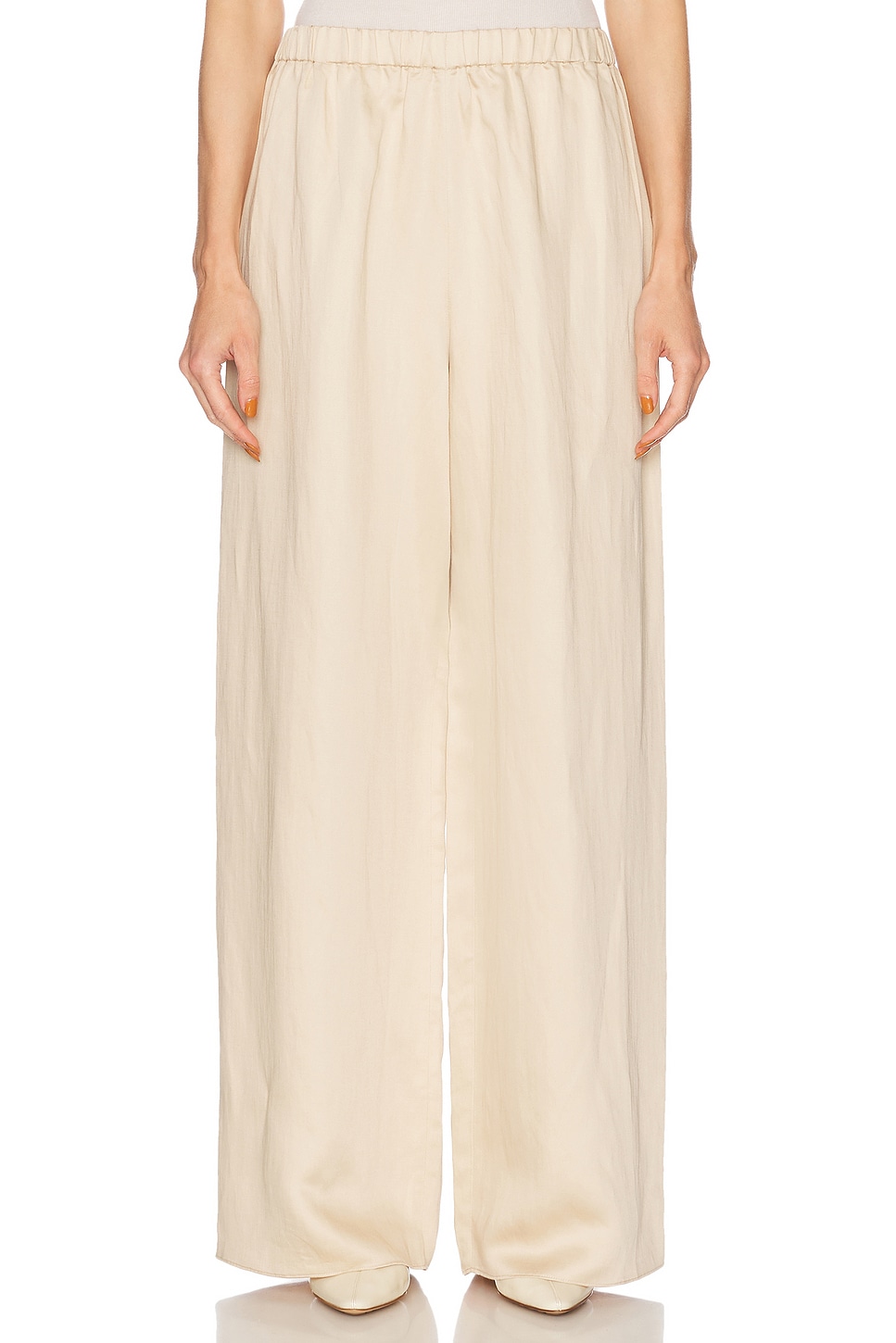 Jenni Kayne Summer Demi Pant in Oatmeal - Neutral.  XL also in