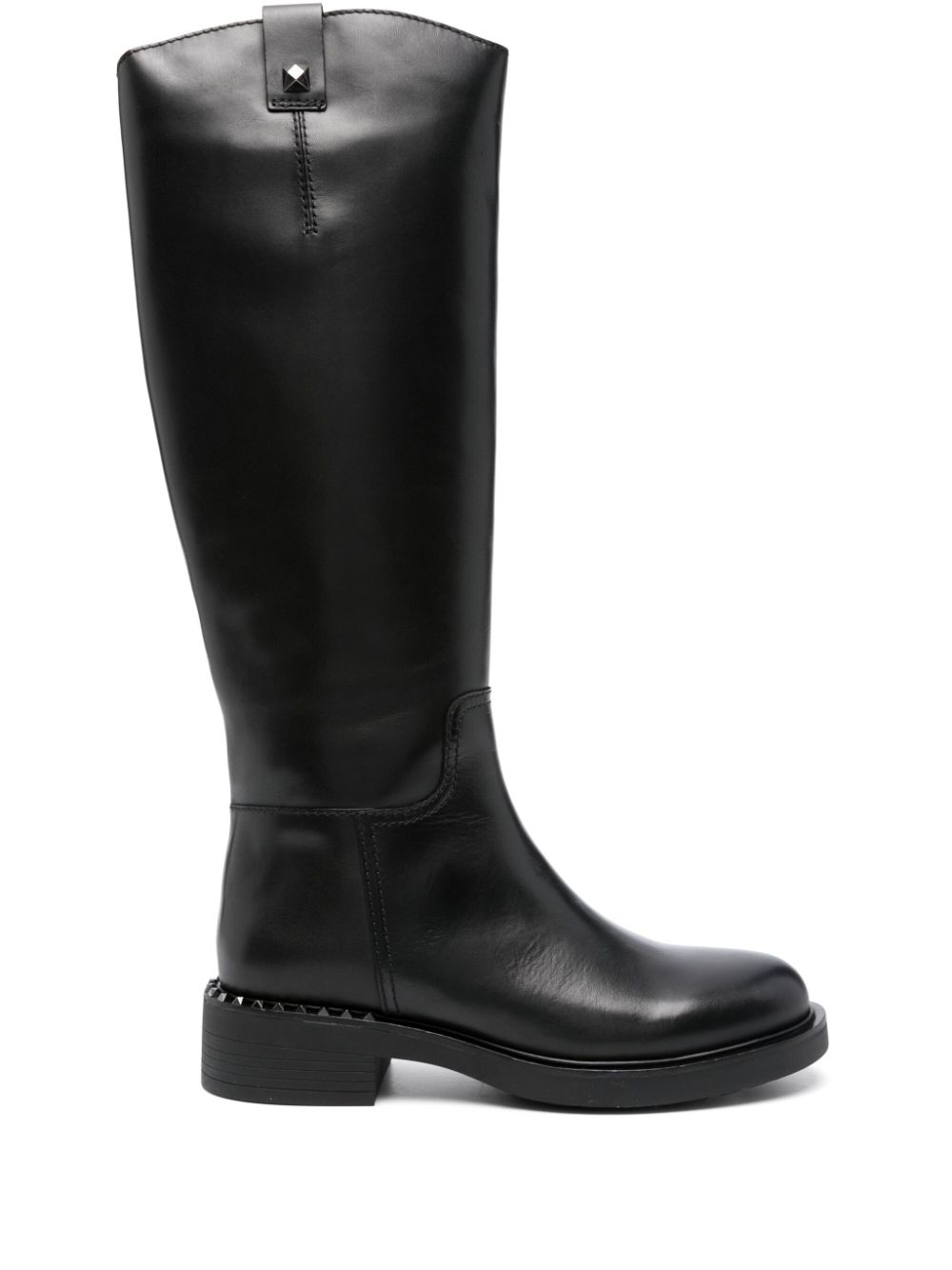 Faith 40mm knee-high leather boots - Black