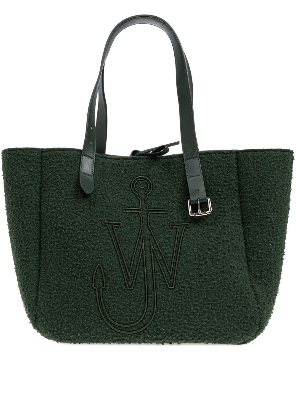 Embossed-logo tote bag - Green