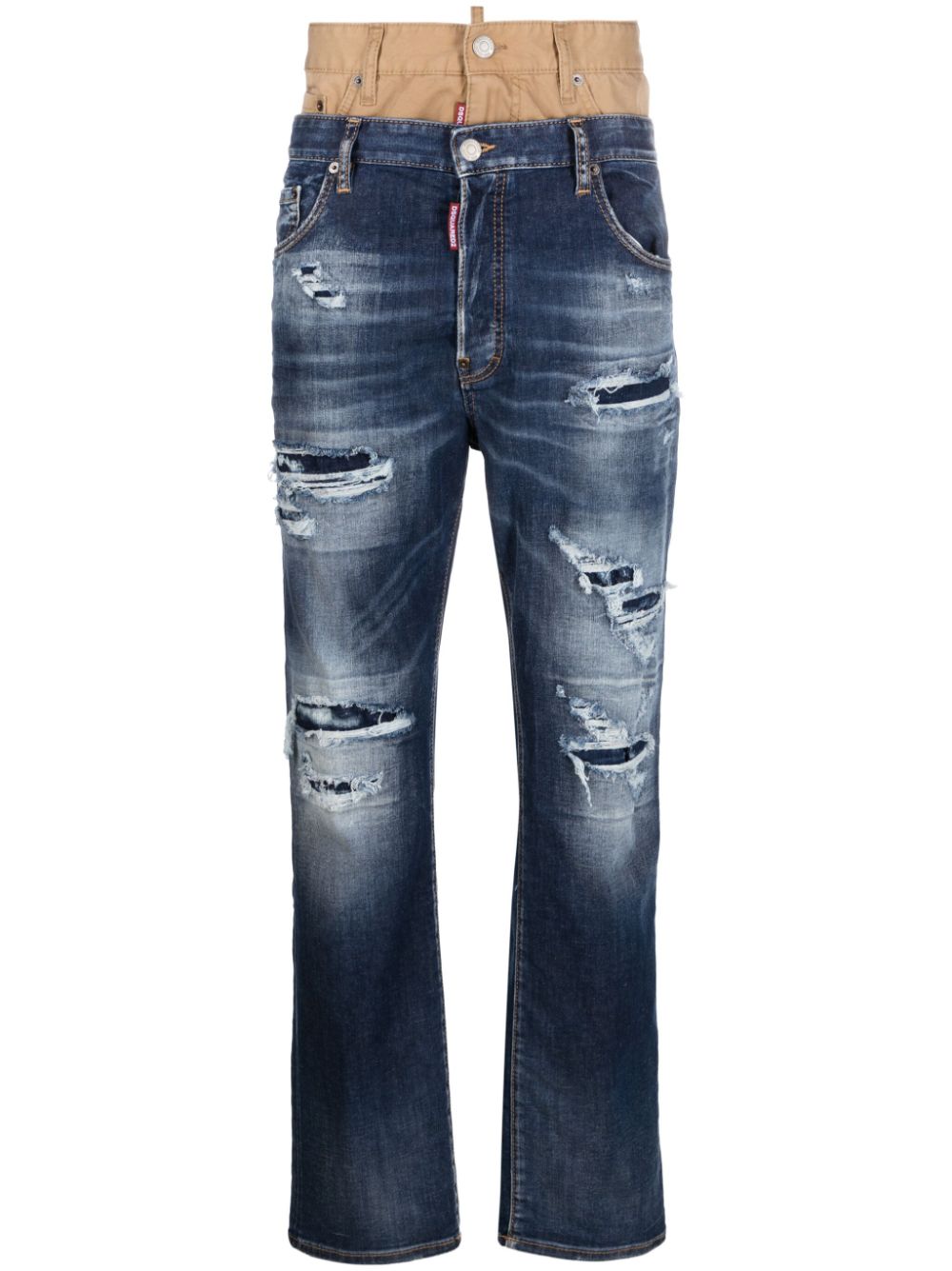 Twin Pack layered loose jeans - Blue