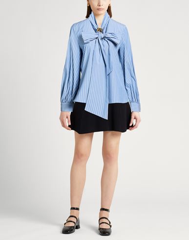 Woman Shirt Light blue Size 4 Cotton, Elastane
