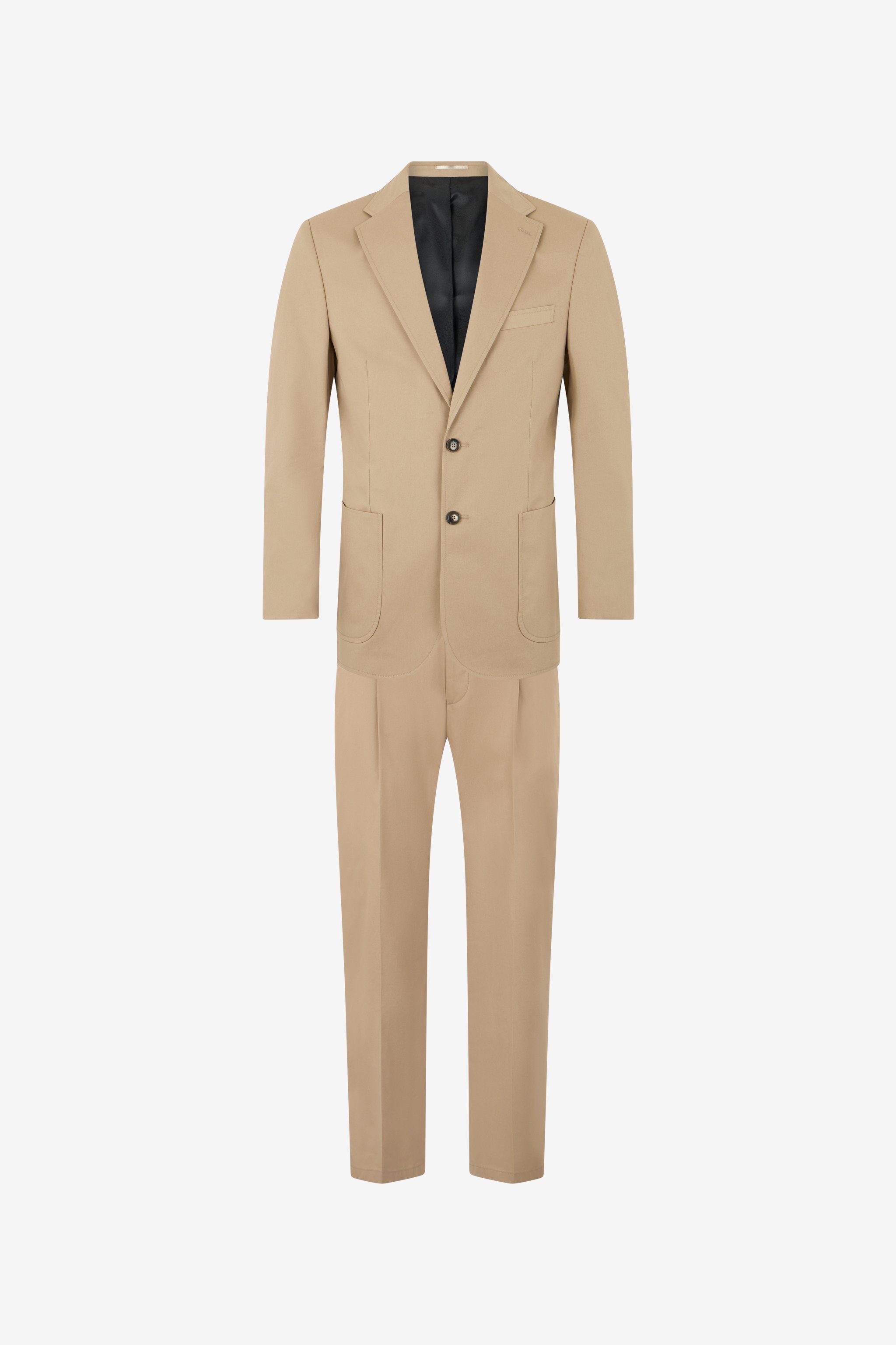 Beige Cotton Suit