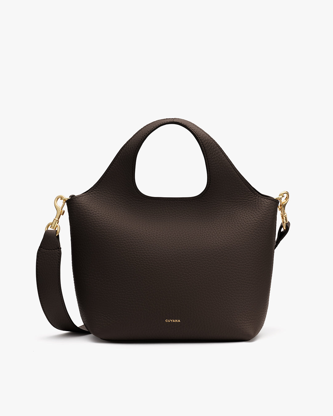 Women's Mini System Tote Bag in Mocha | Pebbled Leather