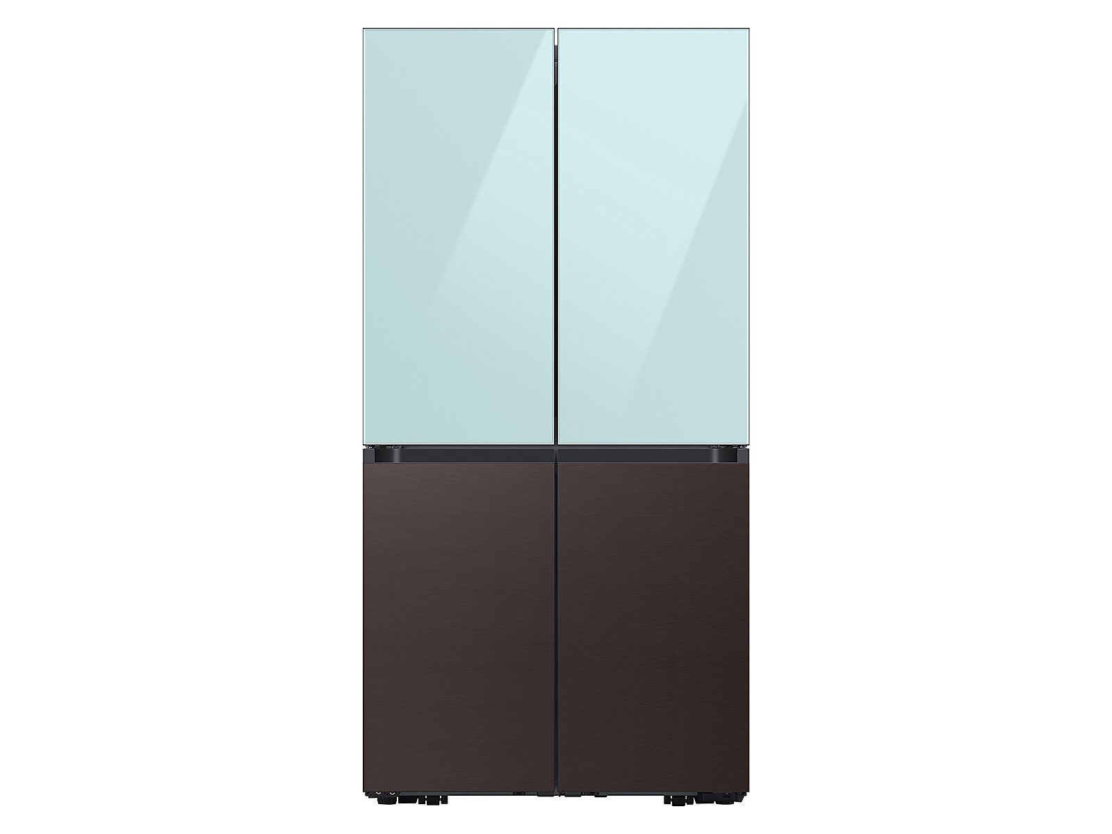 Bespoke 4-Door Flex™ Refrigerator Panel in Morning in Blue Glass - Top Panel(RA-F18DUUCM/AA)