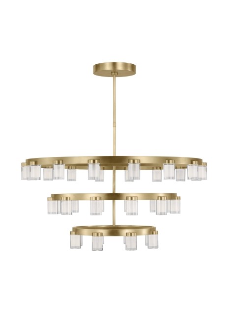 Natural Brass LED Chandelier from the Esfera Collection
