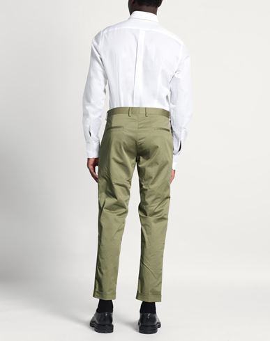 Man Pants Sage green Size 36 Cotton, Elastane