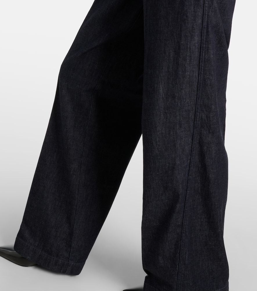 Vince Low-rise cotton twill wide-leg pants