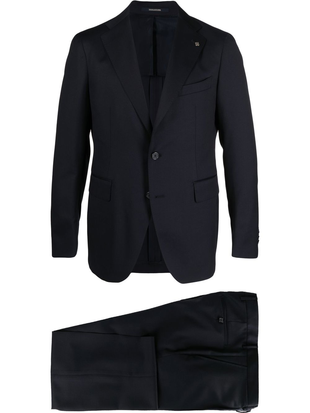 Single-breasted virgin wool suit - Blue