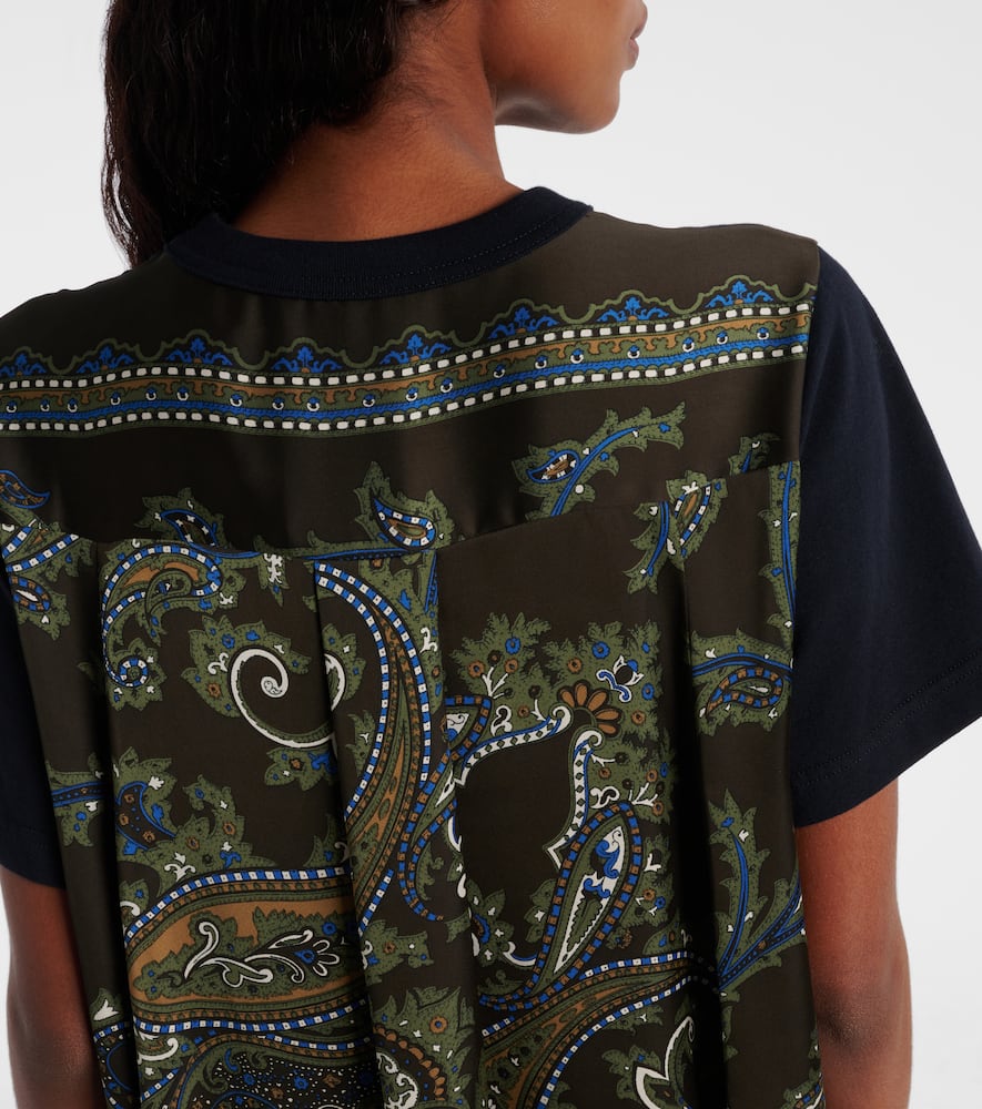 Paisley paneled minidress