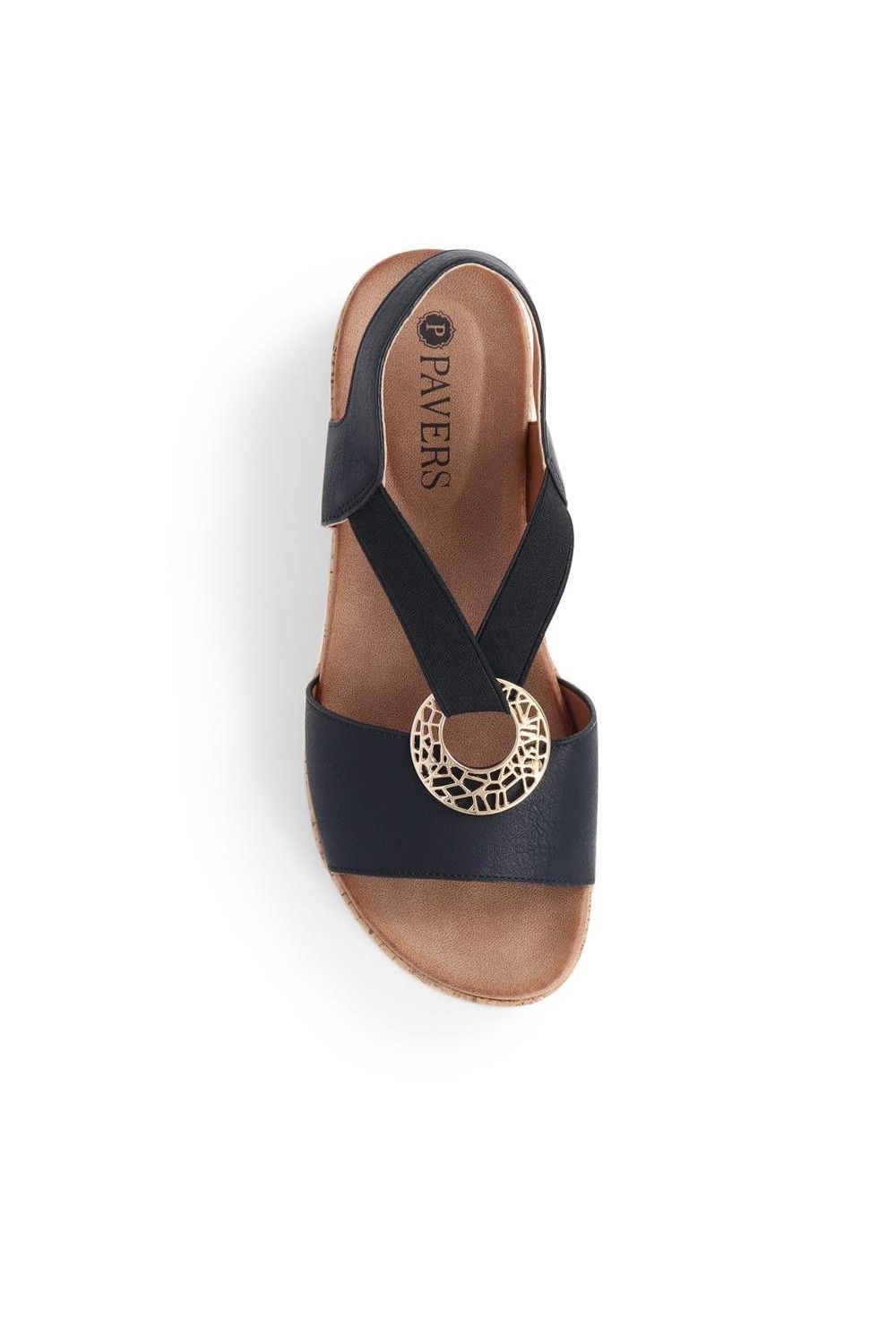 Pavers Women's Slip-On Sandals in Black