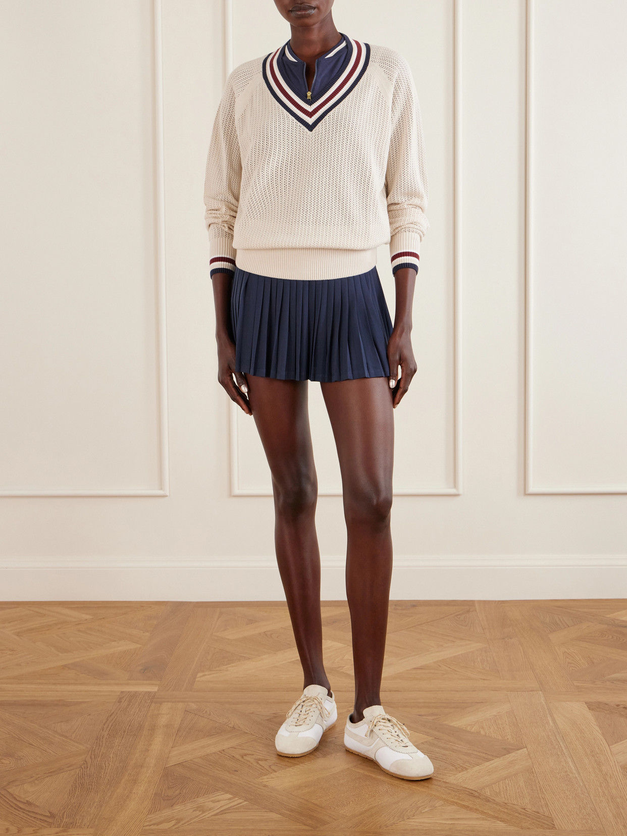 Open-knit Cotton Sweater - Cream
