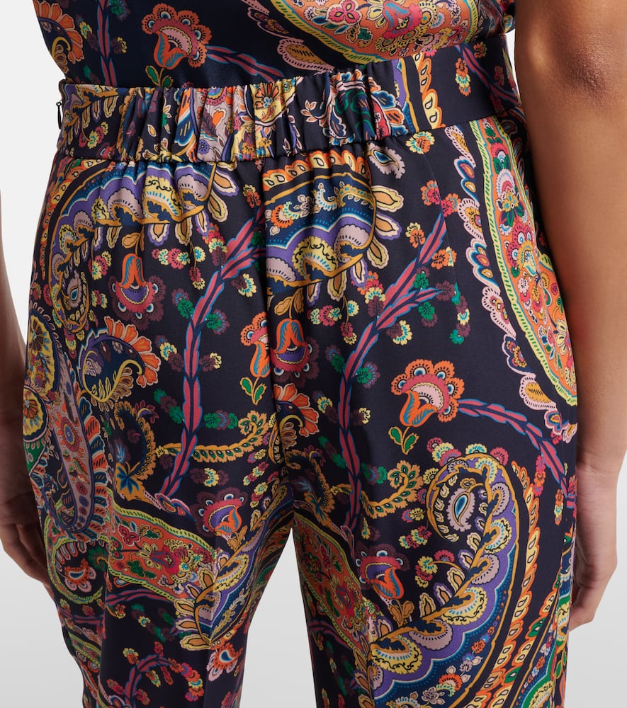 Paisley straight pants