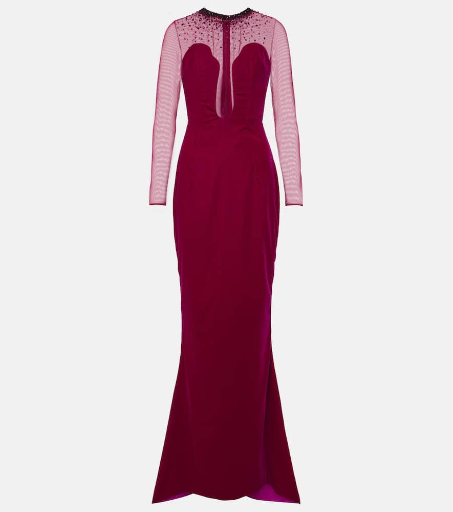Miss Sohee Gemma embellished crop top and maxi skirt set