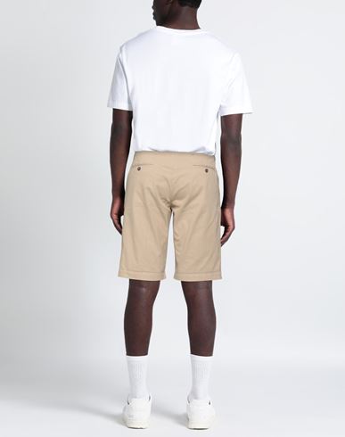 Man Shorts & Bermuda Shorts Beige Size 40 Cotton