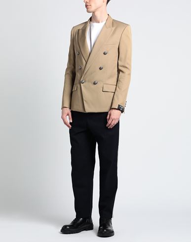 Man Blazer Camel Size 36 Lyocell, Cotton
