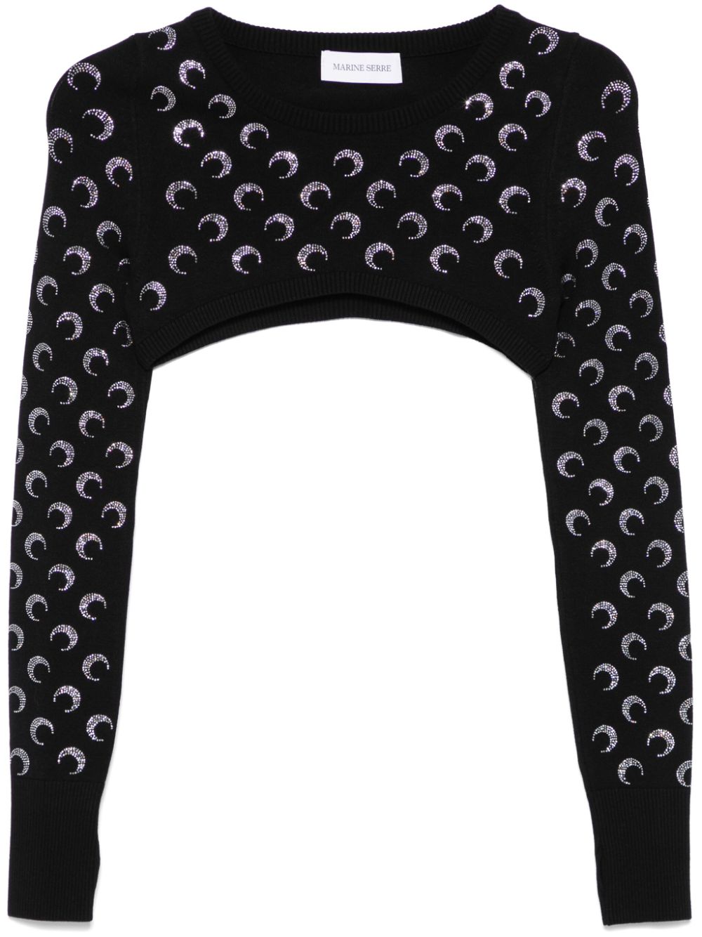 Moonogram-pattern sweater - Black