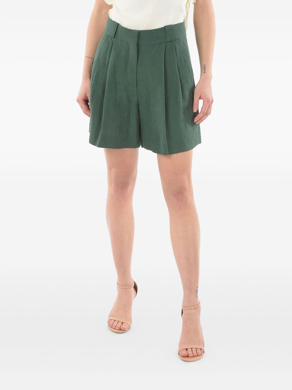 Pleated shorts - Green