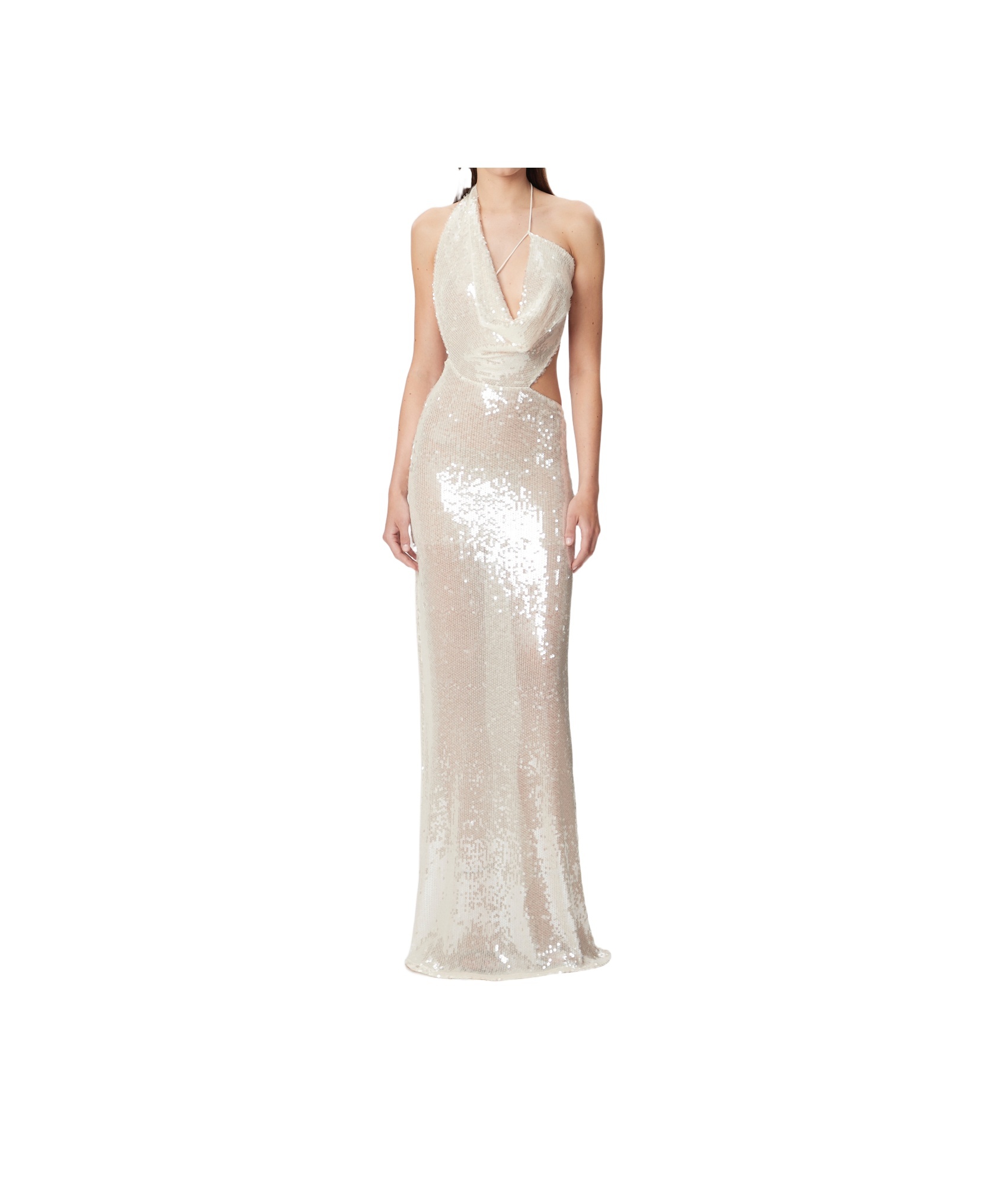 Iselin asymmetric draped maxi dress