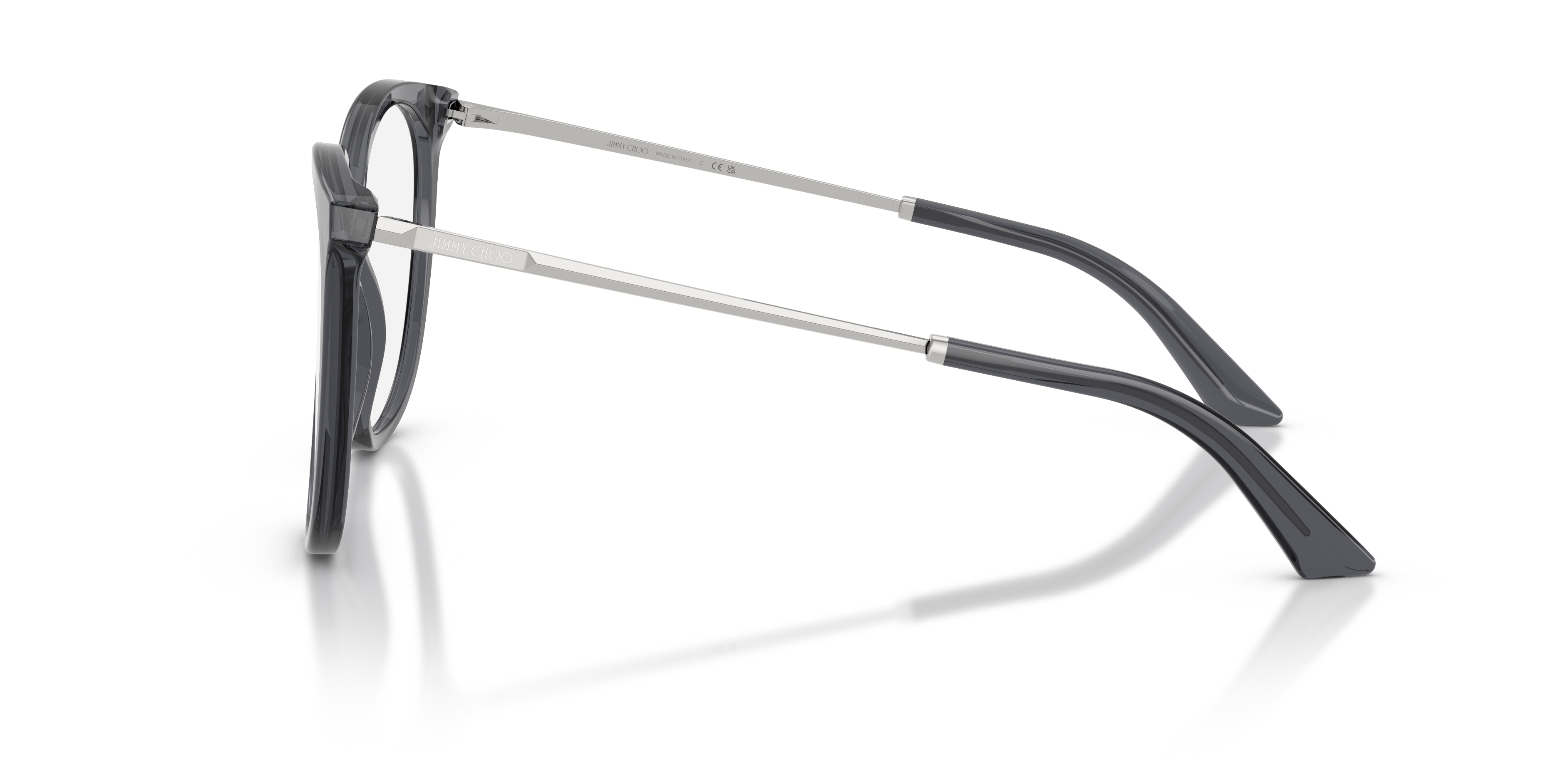 Jimmy Choo Donna Jimmy Choo JC3060 5106 Montature da vista Acetato Grigio Trasparente Pantos Normale