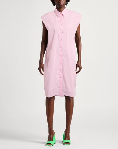 Woman Mini dress Pink Size 6 Cotton, Polyamide, Elastane