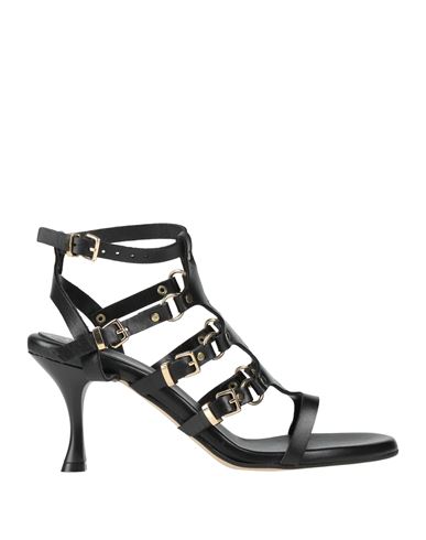 Woman Sandals Black Size 7 Leather