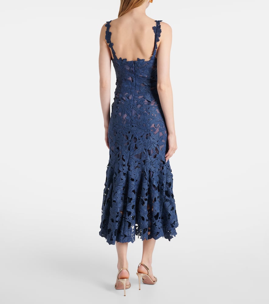 Guipure lace midi dress